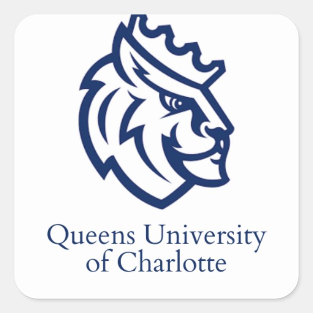 Queens University of Charlotte  Square Sticker (Front)