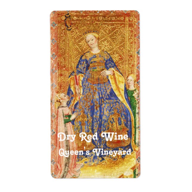 QUEEN'S VINEYARD WINE / ANTIQUE RENAISSANCE TAROTS LABEL (Front)