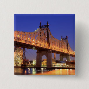 Queensboro Bridge and the East River Pinback Button