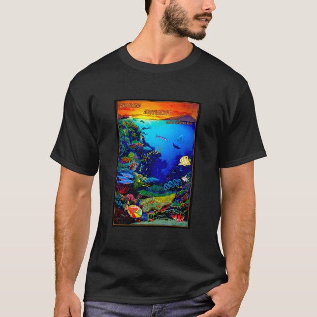 QUEENSLAND AUSTRALIA Great Barrier Reef Travel Pri T-Shirt (Front)