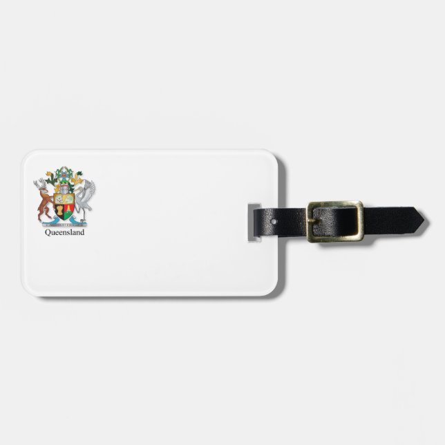 Queensland coat of arms luggage tag (Front Horizontal)