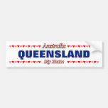 [ Thumbnail: Queensland - My Home - Australia; Hearts Bumper Sticker ]