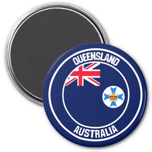 Queensland Round Emblem Magnet