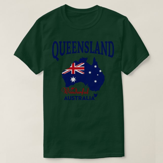 Queensland Wonderful Australia T-Shirt (Design Front)
