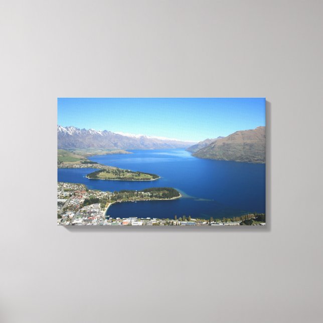 Queenstown from Bob's Peak, New Zealand - Canvas Print (Front)