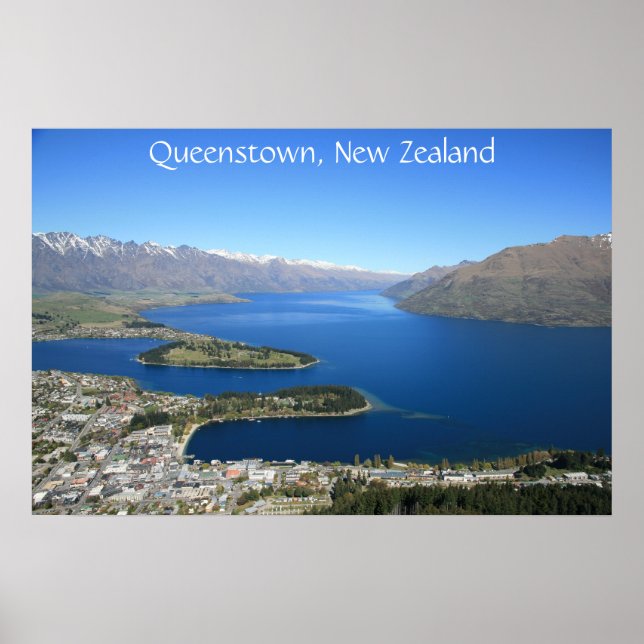 Queenstown from Bob's Peak, New Zealand - Poster (Front)