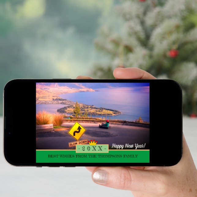 QueensTown & Happy New Year! Card /20XX NZ (Front Digital)