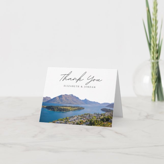 Queenstown New Zealand Photo Blank Thank You Card (Front)