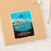 Queenstown New Zealand Vintage Retro Mountain ski Sticker