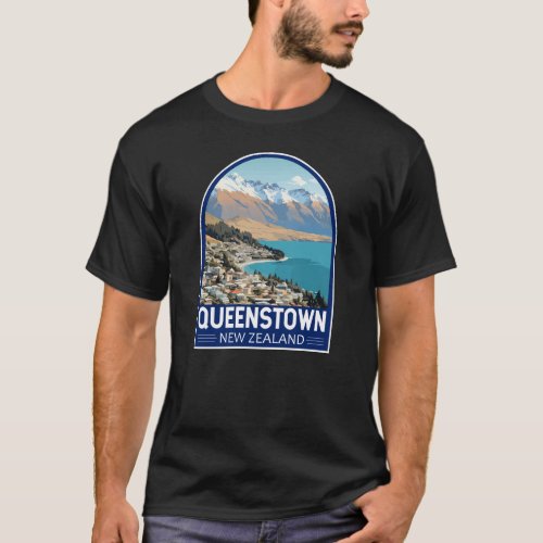 Queenstown New Zealand Travel Art Vintage T_Shirt