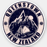 Queenstown New Zealand Vintage Retro Mountain ski Sticker
