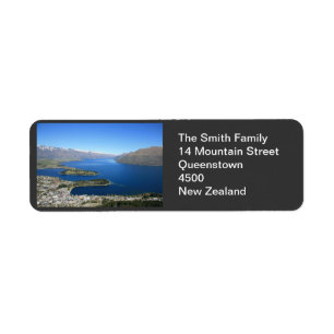 Queenstown NZ, Customizable Address Label