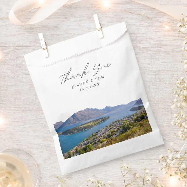 Queenstown Wedding Favor Thank You Bag (Clipped)
