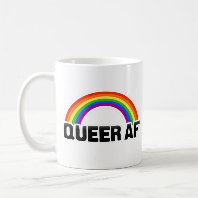 QUEER AF COFFEE MUG (Left)
