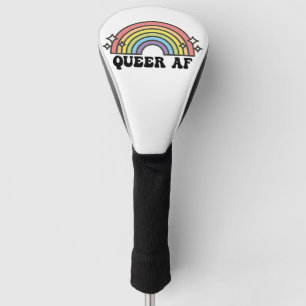 Queer AF Rainbow Gay Lesbian Trans Bisexual LGBTQ Golf Head Cover