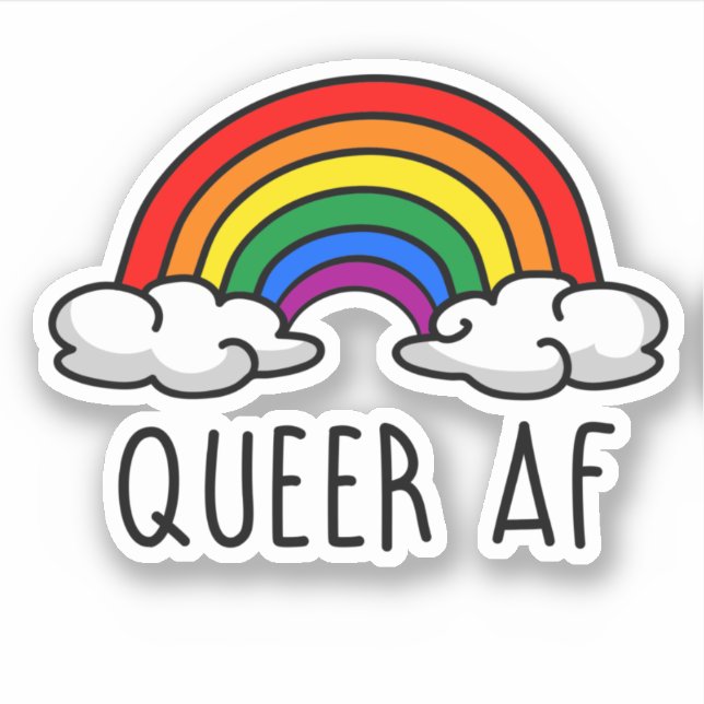 QUEER AF STICKER (Front)