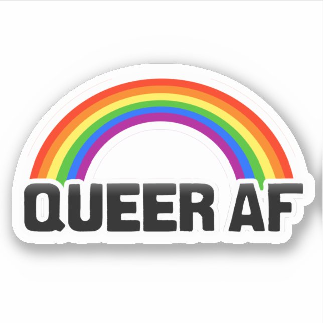 QUEER AF STICKER (Front)