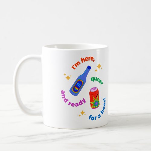 Queer And Beer LGBTQ Pride Merch Gifts Community Coffee Mug