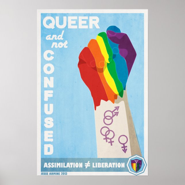 Queer and Not Confused Poster (Front)