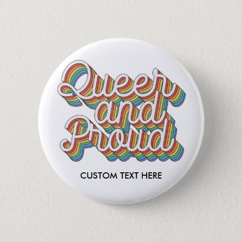 QUEER AND PROUD RAINBOW FLAG AESTHETICS 70 BUTTON