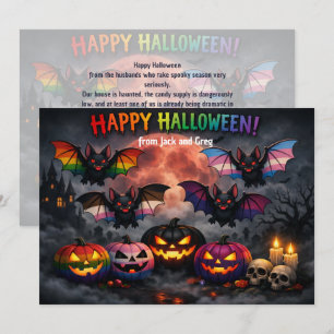 🎃🌈 Queer & Creepy Halloween card