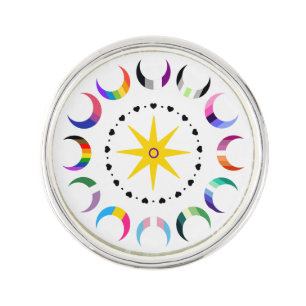 Queer Crescent Pride Moons Lapel Pin