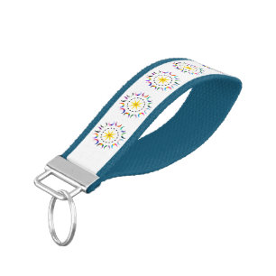 Queer Crescent Pride Moons Wrist Keychain