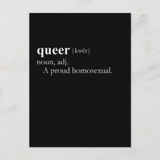 QUEER (definition) Postcard