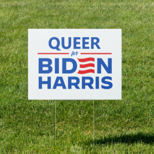 Queer for Biden Harris Sign