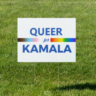 QUEER for Kamala Harris Sign