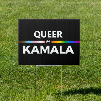 QUEER FOR KAMALA SIGN