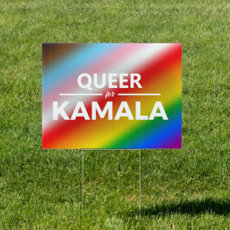 QUEER FOR KAMALA SIGN