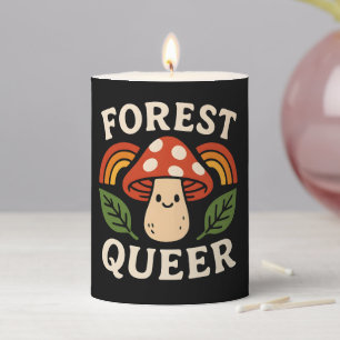 Queer Forest Nature Aesthetic Design Pillar Candle