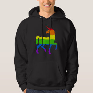 Queer Gay Pride Month Rainbow Flag Fantasy Unicorn Hoodie