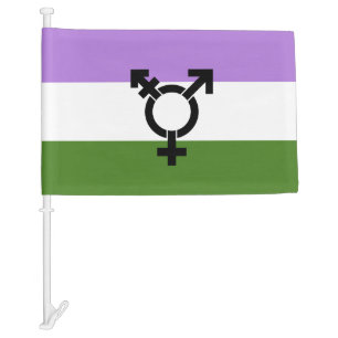 Queer - Gender Queer Pride Car Flag