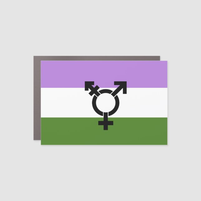 Queer - Gender Queer Pride Car Magnet (Front)