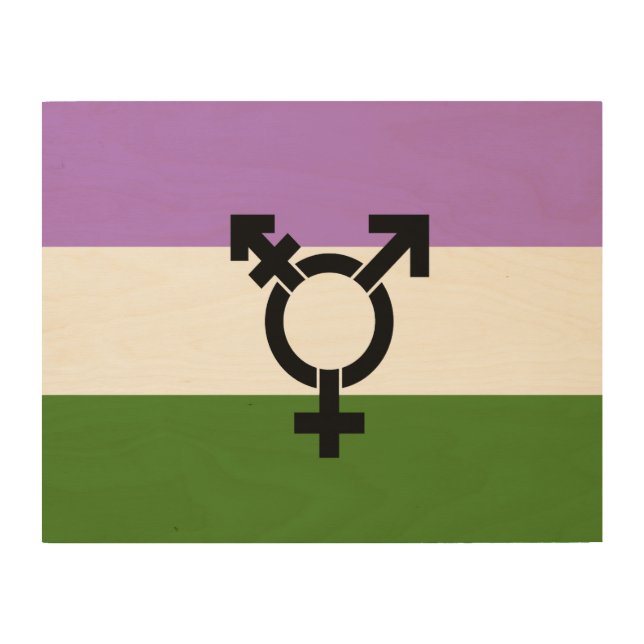 Queer - Gender Queer Pride Wood Wall Art (Front)