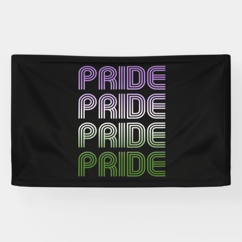 Queer Genderqueer Retro Pride Banner