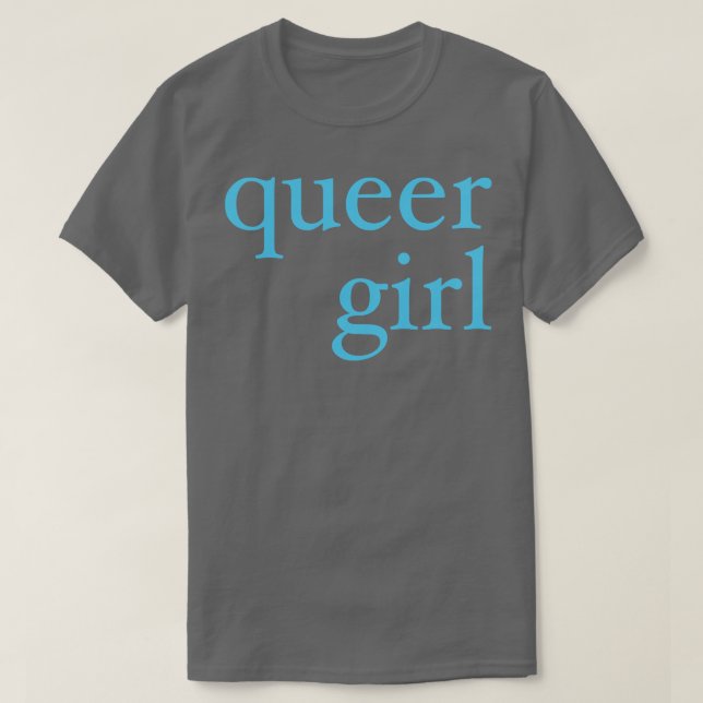 queer girl in blue T-Shirt (Design Front)