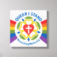 "Queer I Stand" canvas print