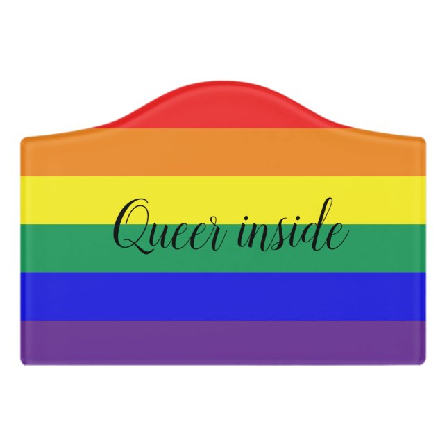 Queer inside door sign (Small Crest Front)