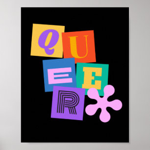 Queer. LGBT+Pride. Love is love Poster