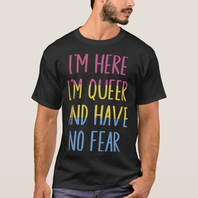 Queer LGBT Pride Pansexual Flag T-Shirt (Front)