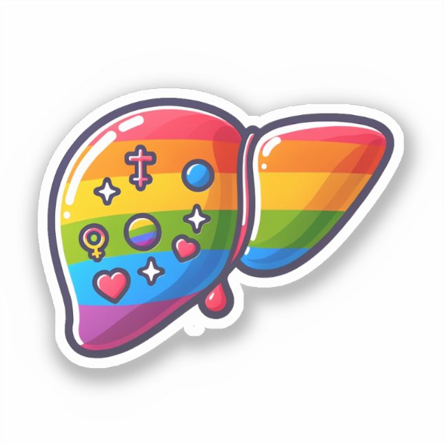Queer Liver Sticker (Front)