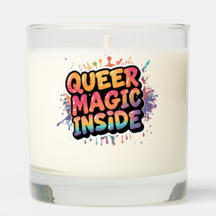 Queer Magic Inside  LGBTQ Pride Quote Design Scented Candle