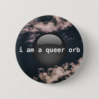 queer orb pinback button