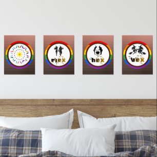 Queer Pagan Body Solidarity Hexing and Vexing Wall Art Sets