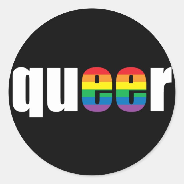 Queer Pride Classic Round Sticker (Front)