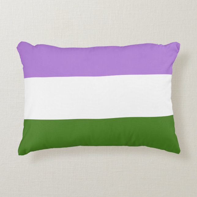 Queer Pride Flag Accent Pillow (Front)