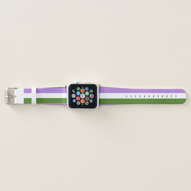 Queer Pride Flag Apple Watch Band (Front)